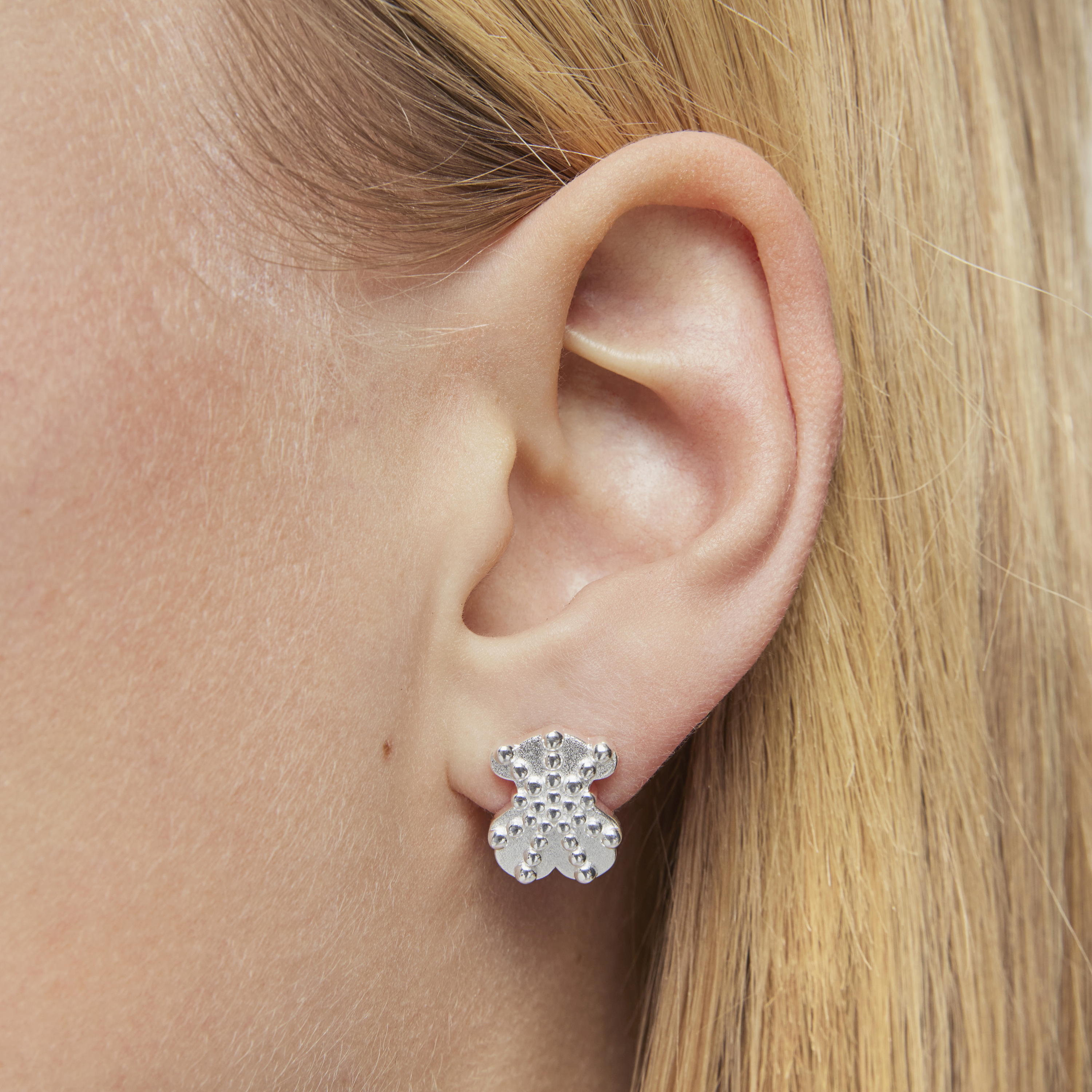 Small bear Earrings in Silver TOUS Grain