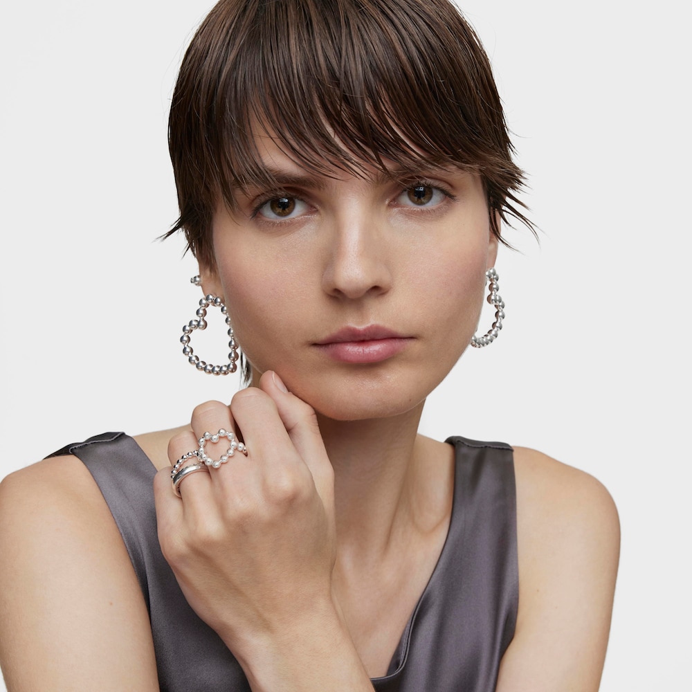 Anello a cuore in argento grande Sugar Party