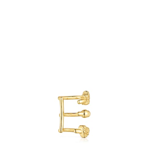 Earcuff espiral con baño de oro de 18 kt sobre plata TOUS Grain