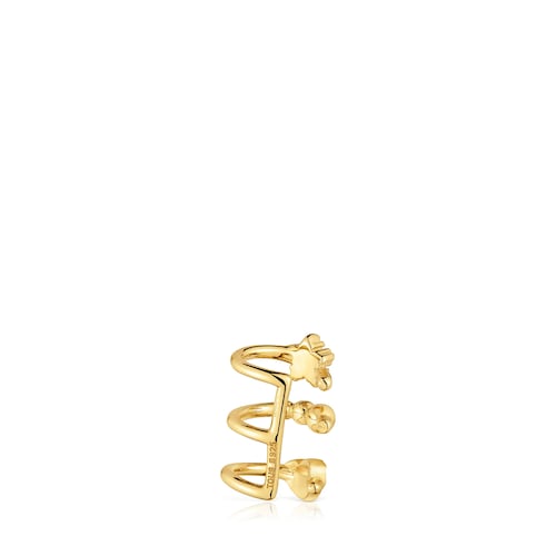 Earcuff espiral con baño de oro de 18 kt sobre plata TOUS Grain