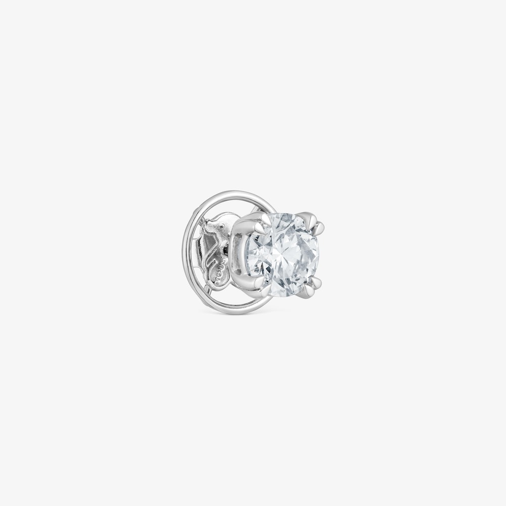 Pojedyncze platynowe kolczyki TOUS Essentials LGD z laboratoryjnie hodowanym diamentem o masie 1,50&nbsp;ct