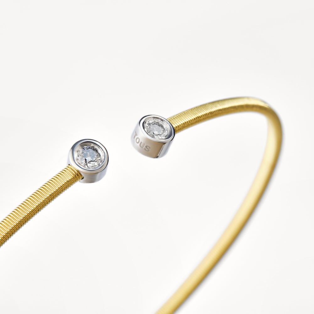 Gold bracelet with two diamonds TOUS ATELIER