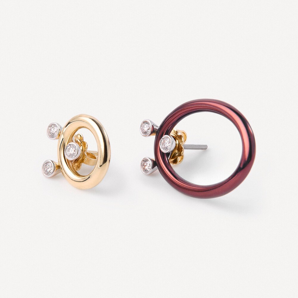 Pendientes de oro, titanio y diamantes TOUS ATELIER