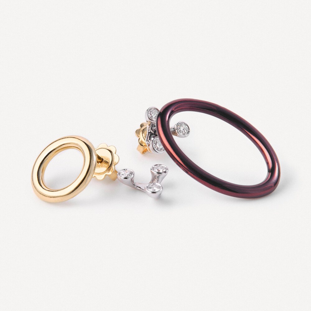 Pendientes de oro, titanio y diamantes TOUS ATELIER