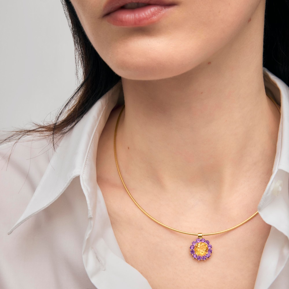 Gold Pendant with amethyst and citrine TOUS ATELIER