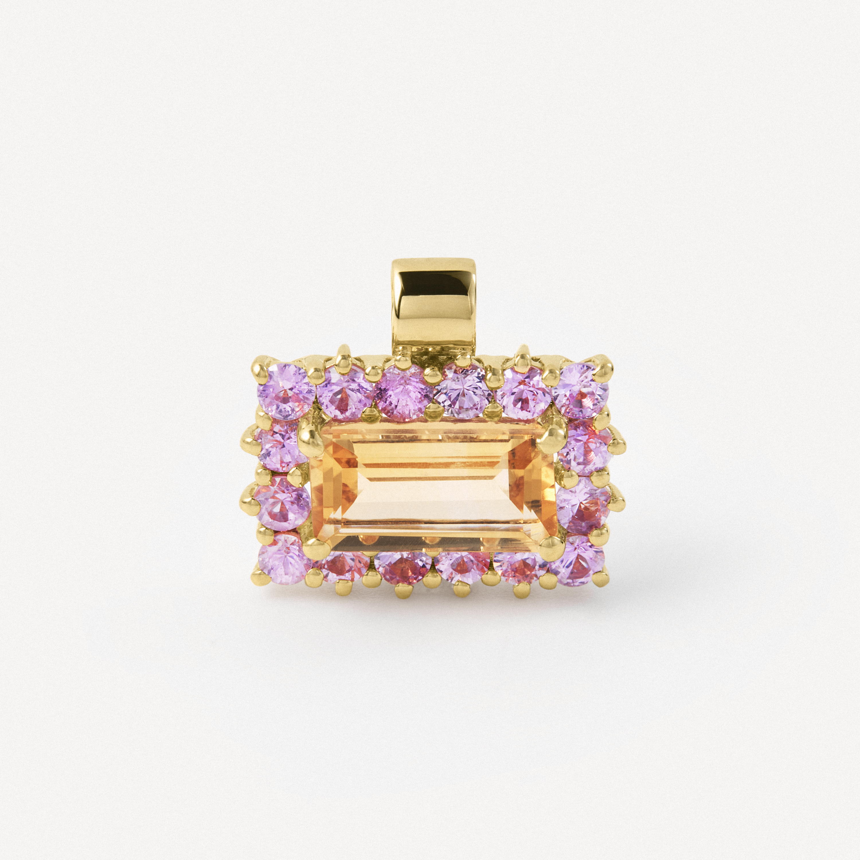 Gold Pendant with citrine and pink sapphire TOUS ATELIER