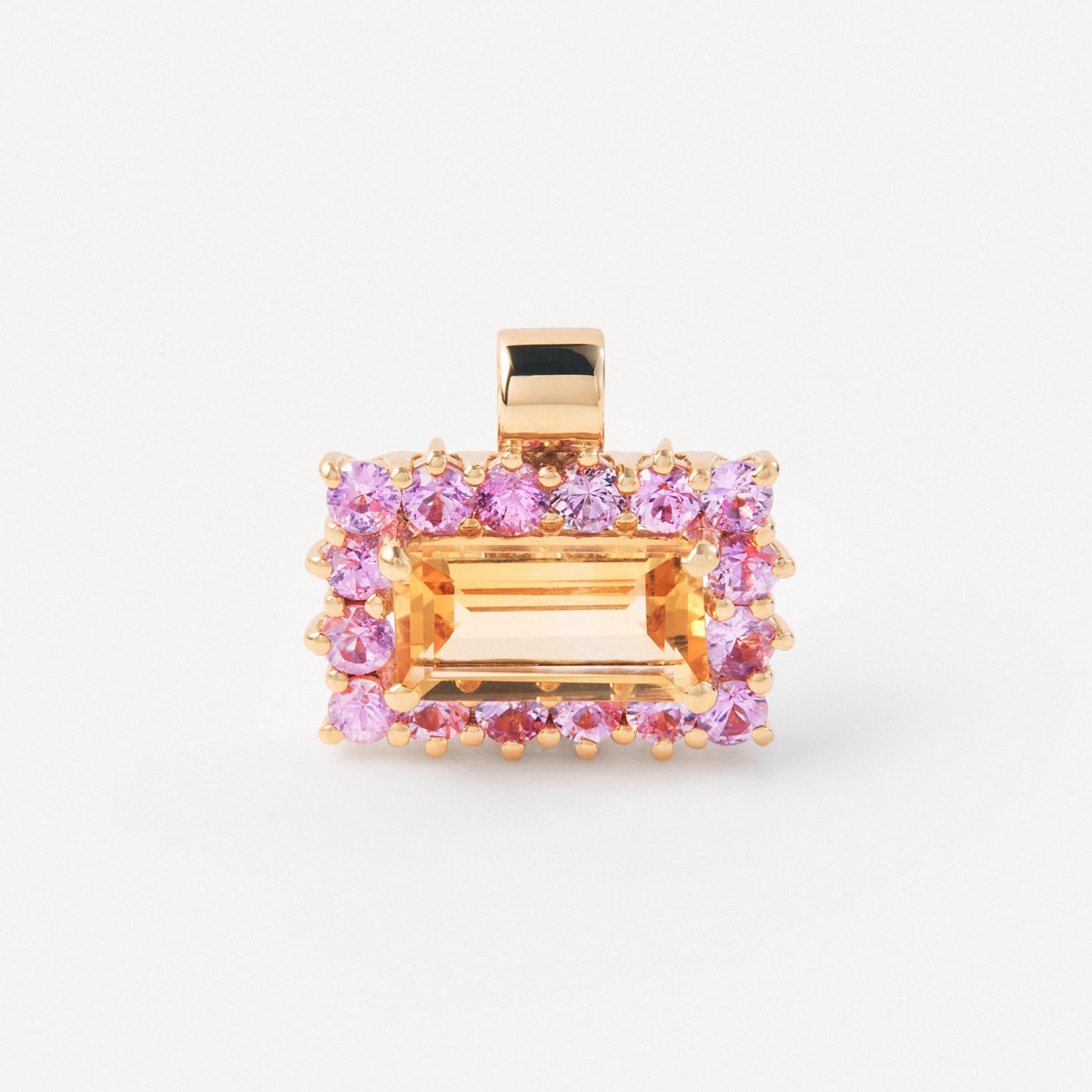 Gold Pendant with citrine and pink sapphire TOUS ATELIER