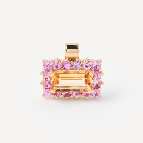 Gold Pendant with citrine and pink sapphire TOUS ATELIER