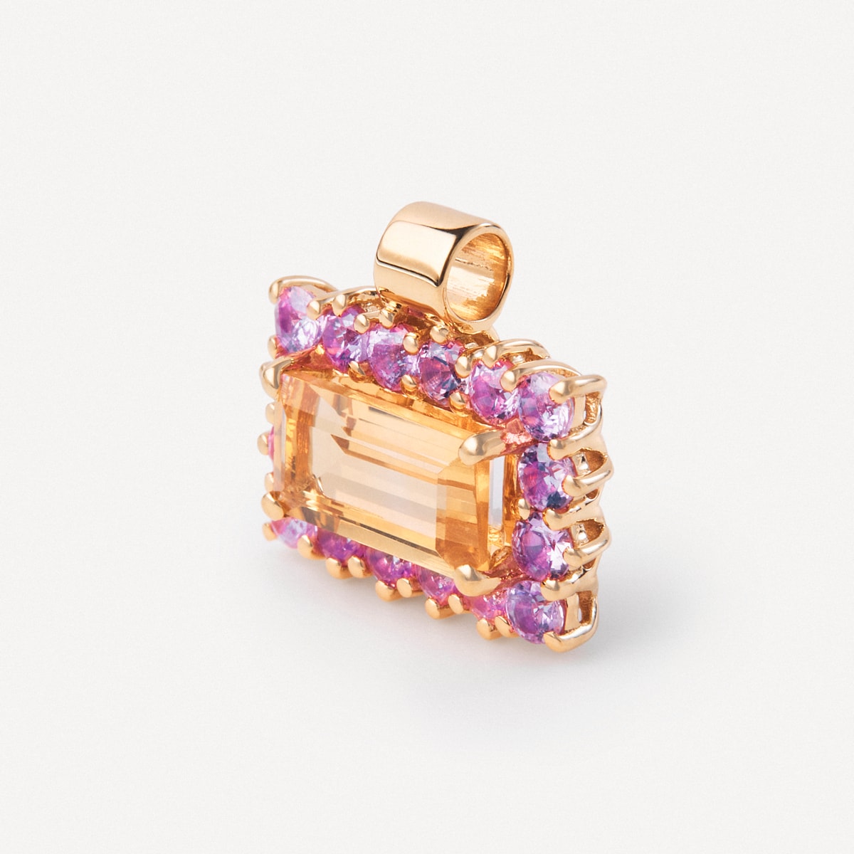 Gold Pendant with citrine and pink sapphire TOUS ATELIER