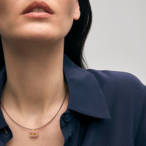 Gold Pendant with citrine and pink sapphire TOUS ATELIER