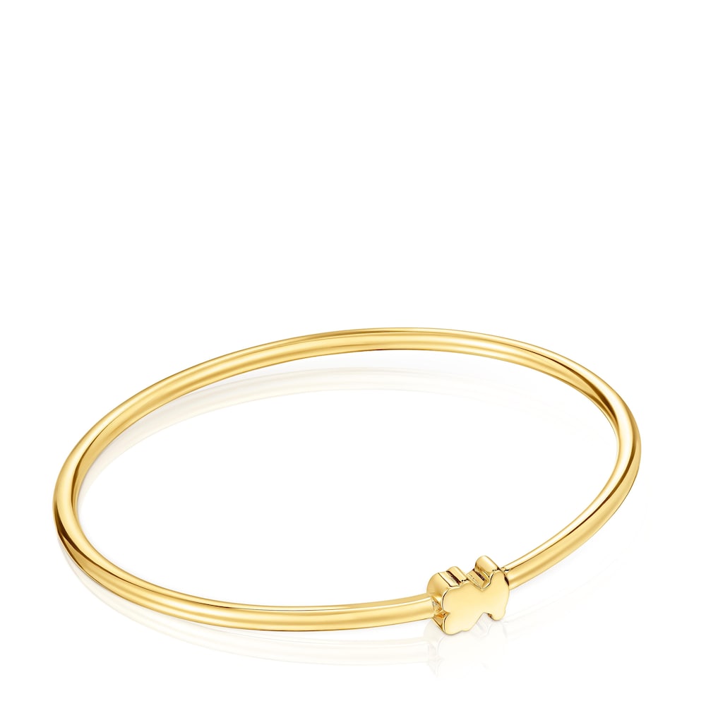 Bangle with 18kt gold plating over silver bear charm Sweet Dolls Bangle with 18kt gold plating over silver bear charm Sweet Dolls