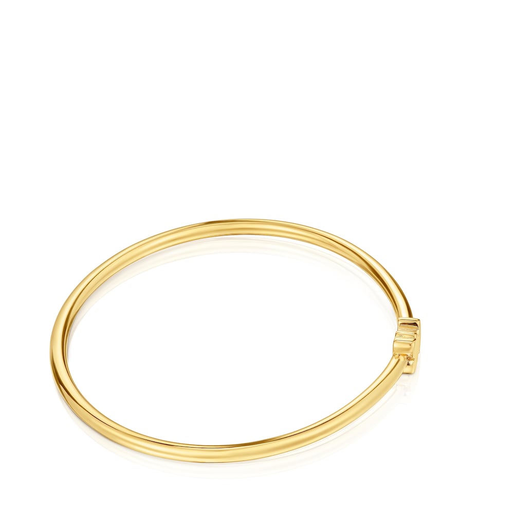 Bangle with 18kt gold plating over silver bear charm Sweet Dolls Bangle with 18kt gold plating over silver bear charm Sweet Dolls