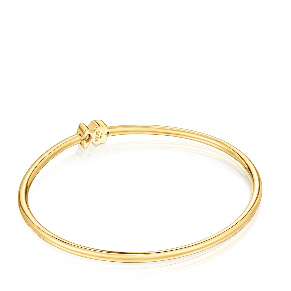 Bangle with 18kt gold plating over silver bear charm Sweet Dolls Bangle with 18kt gold plating over silver bear charm Sweet Dolls