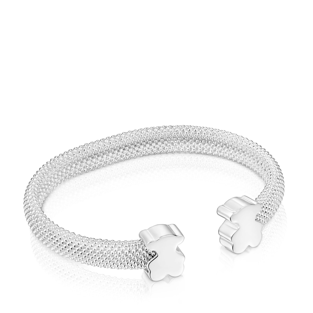 Tous - Pulsera Esclava De Plata Motivos Oso 12 Mm Icon Mesh - Plateado