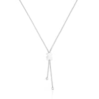 Short silver Necklace 12 mm bear motif Icon Mesh