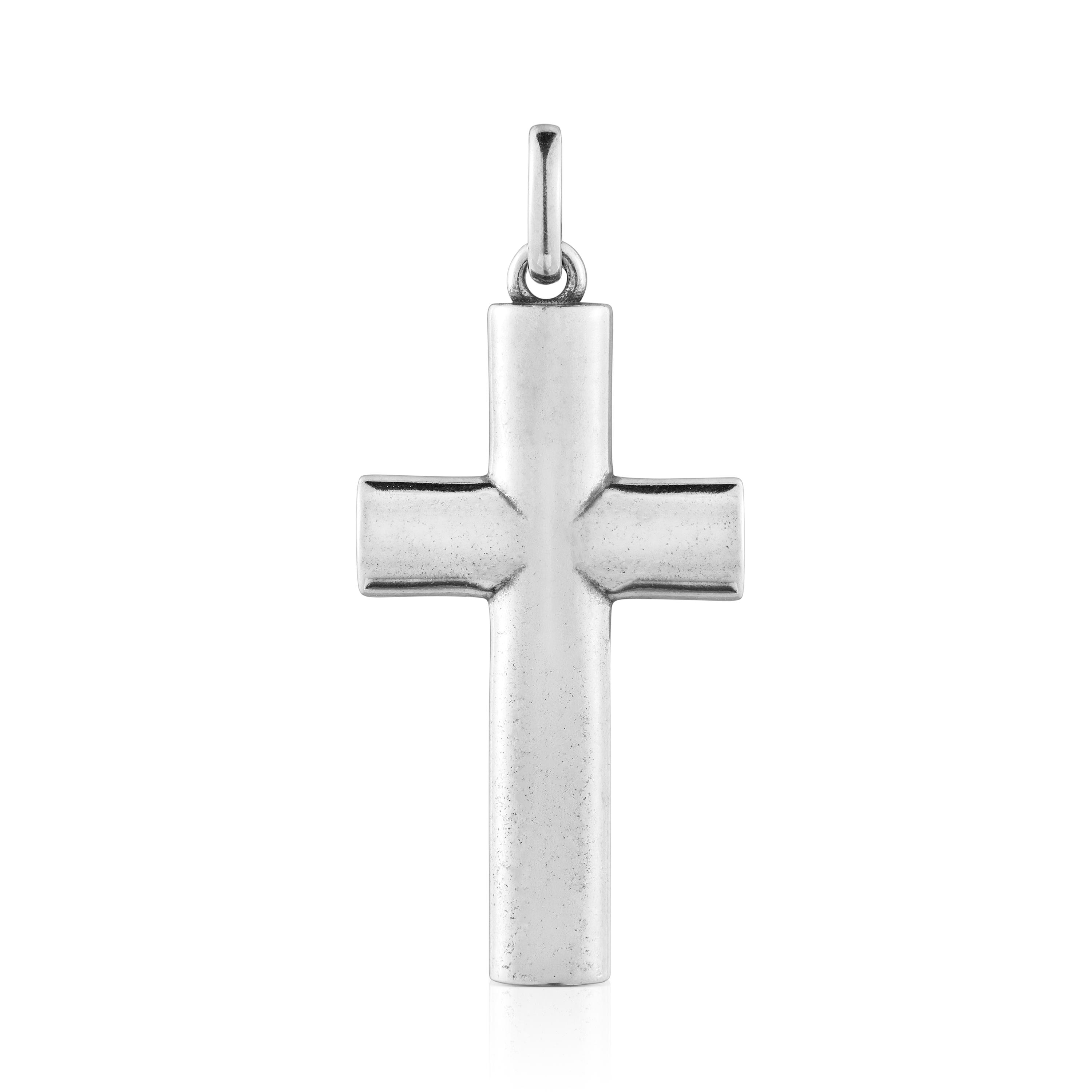 32 mm silver cross Pendant TOUS Man