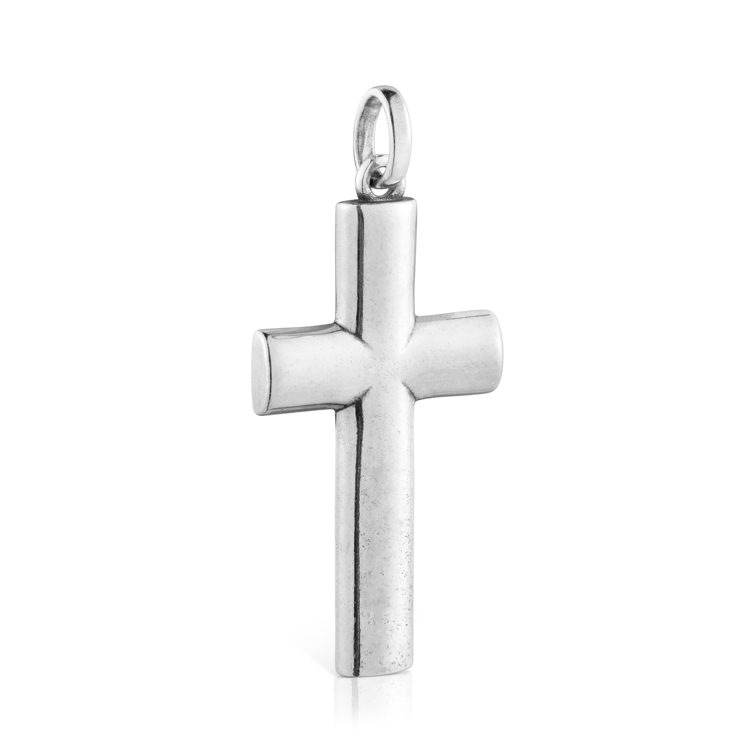 32 mm silver cross Pendant TOUS Man