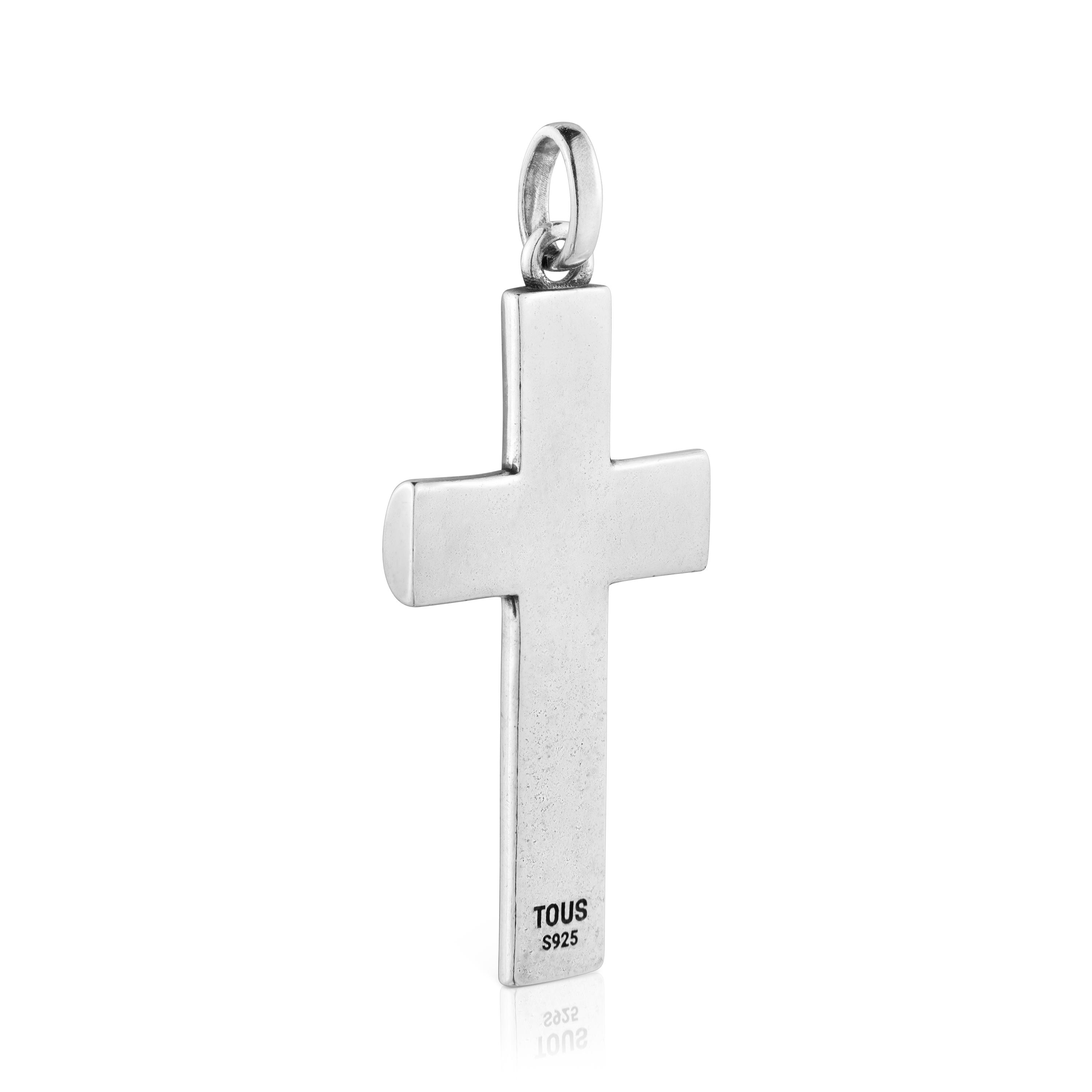 32 mm silver cross Pendant TOUS Man