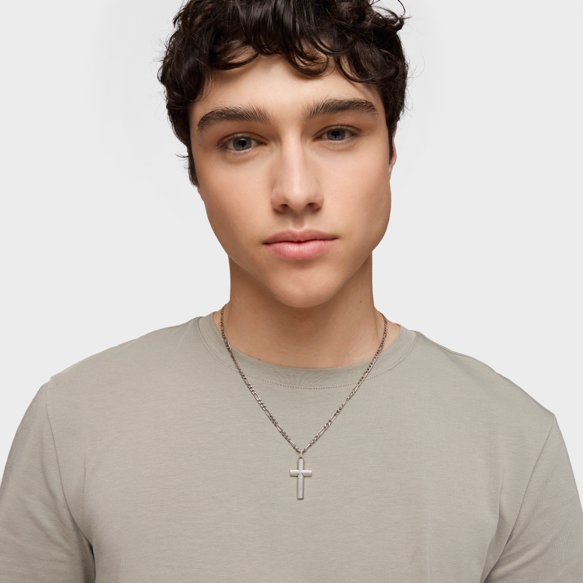 32 mm silver cross Pendant TOUS Man