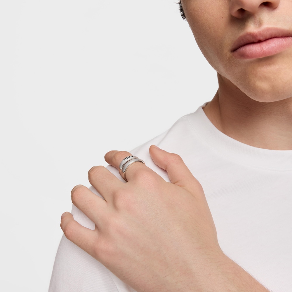 Anello in argento da 5&nbsp;mm TOUS Man