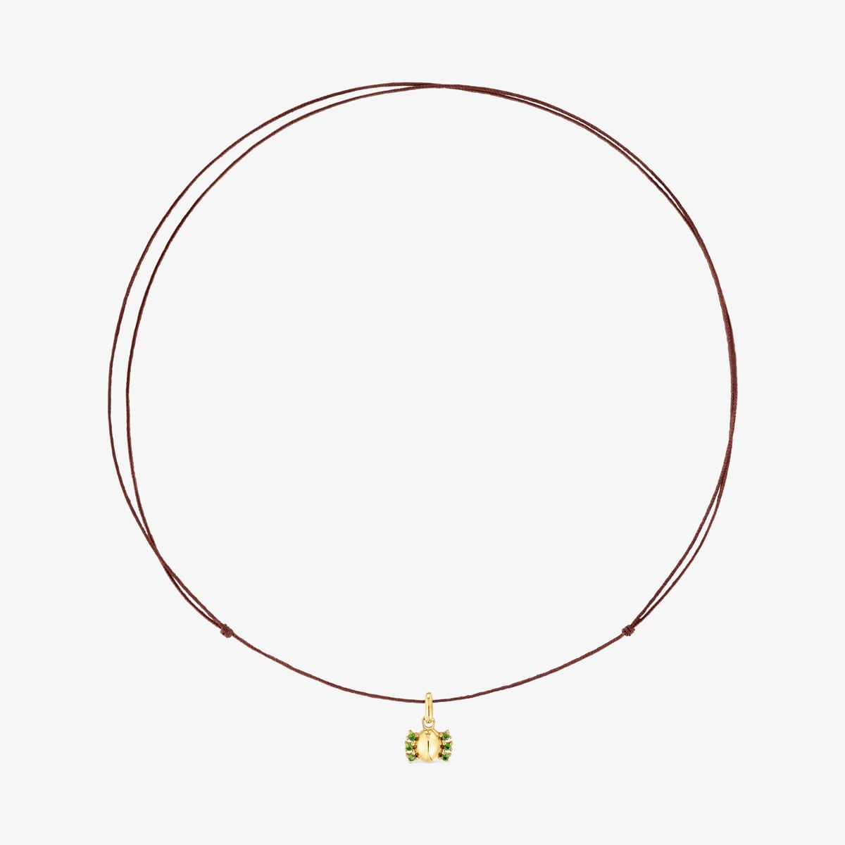 Collar Con Baño De Oro 18 Kt Sobre Plata Y Cromodiópsido Virtual Garden