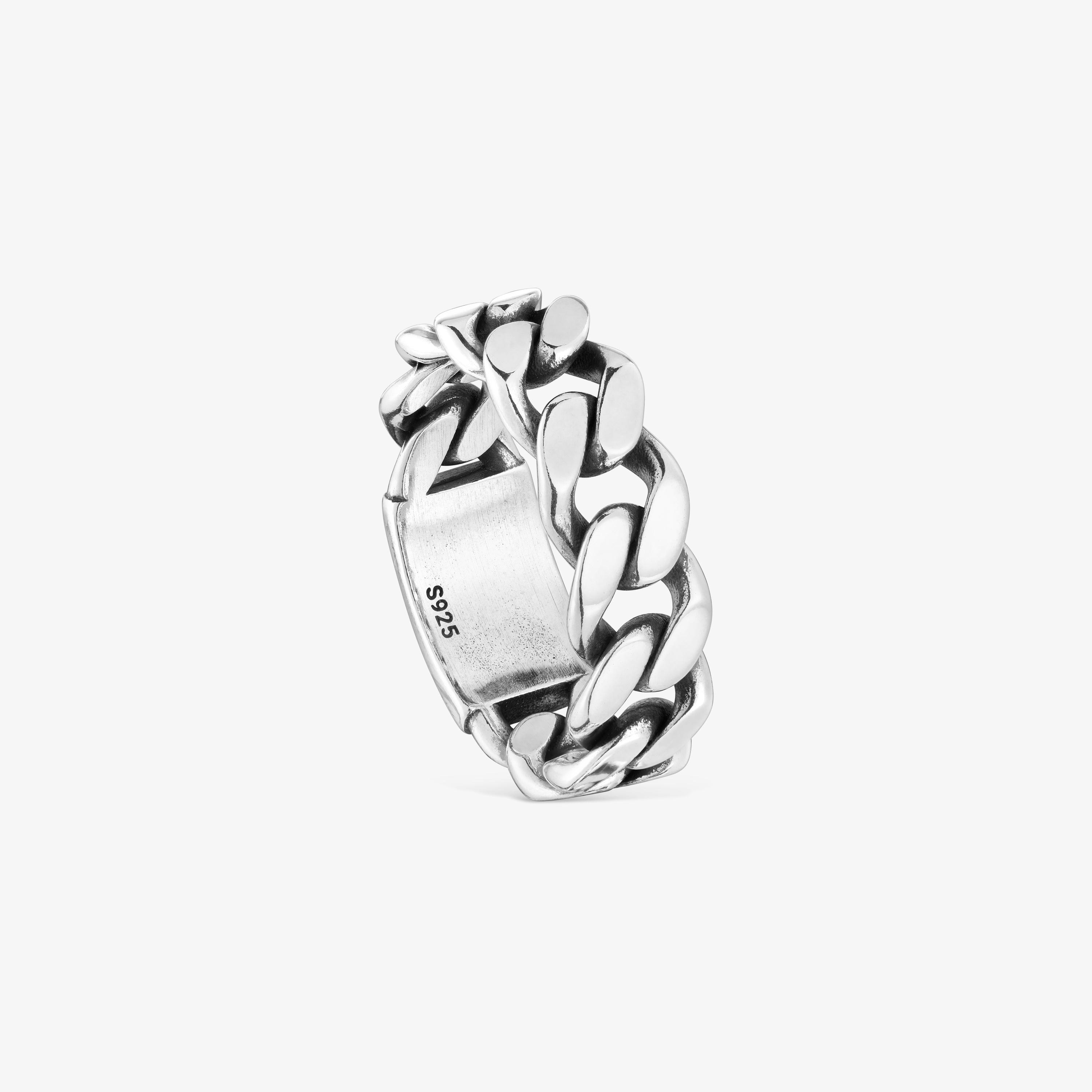 7 mm silver chain Ring TOUS Man