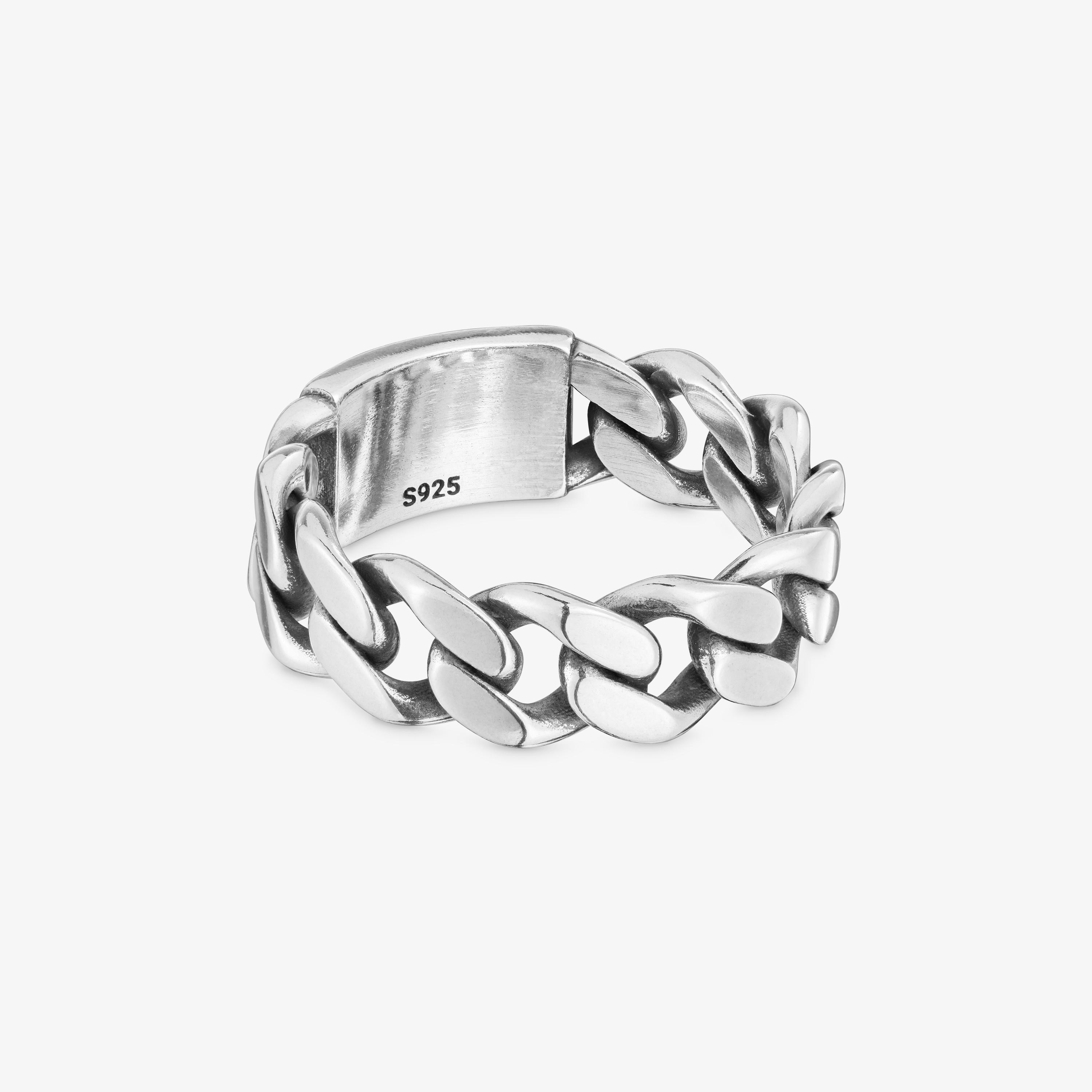 7 mm silver chain Ring TOUS Man