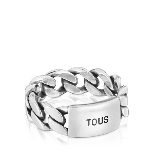 Anillo cadena de plata 7 mm TOUS Man