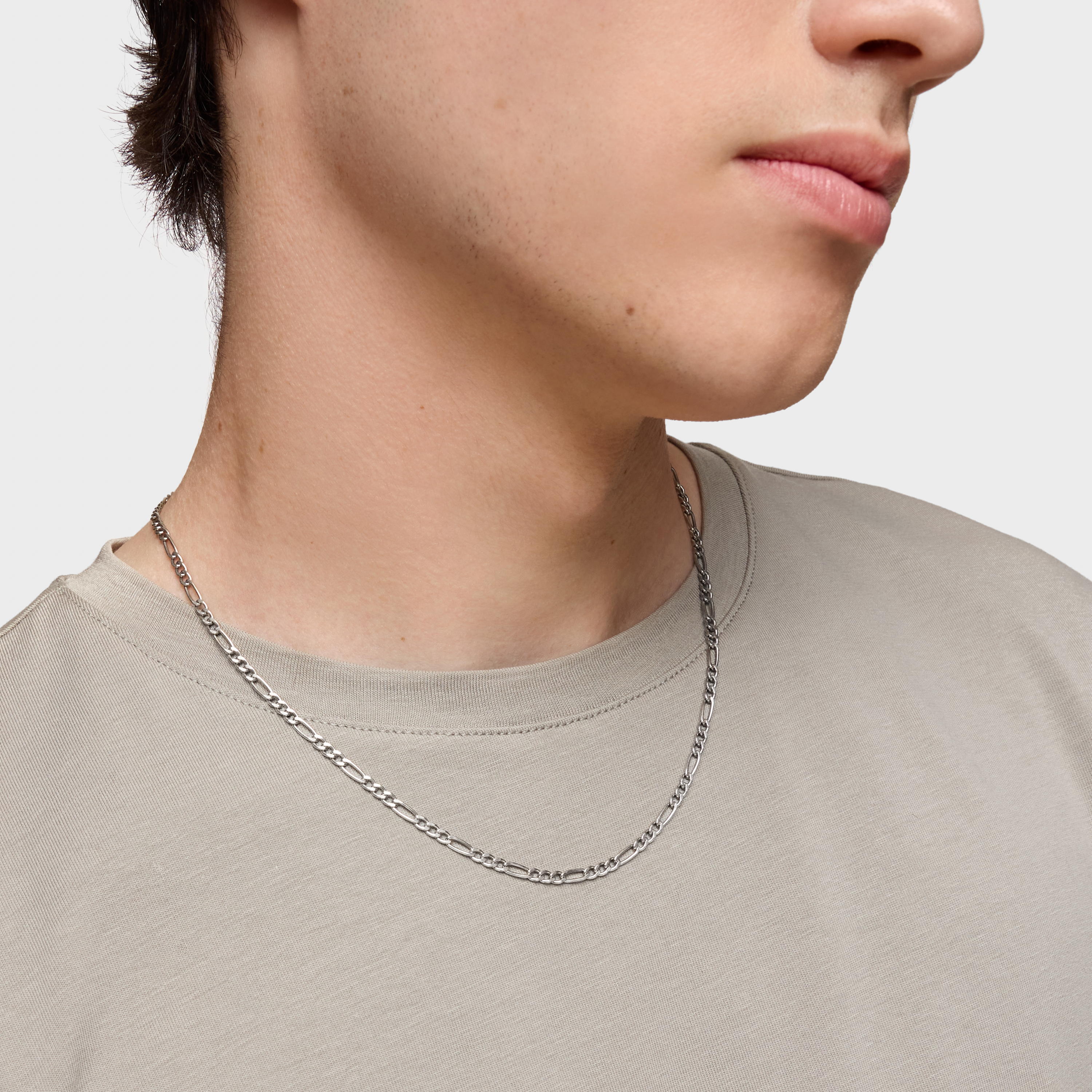 Collar corto cadena barbada de plata TOUS Man