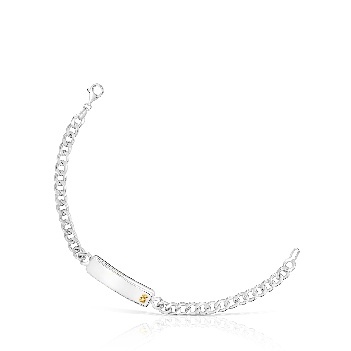 Tous - Pulsera Cadena Bicolor Motivo Oso Tous Man - Plateado