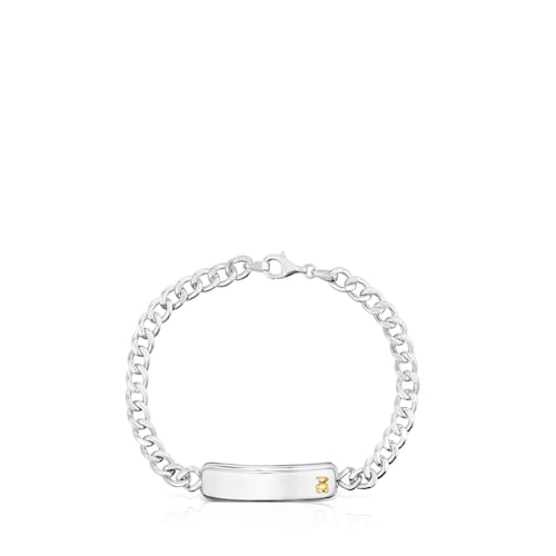 Pulsera cadena bicolor motivo oso TOUS Man