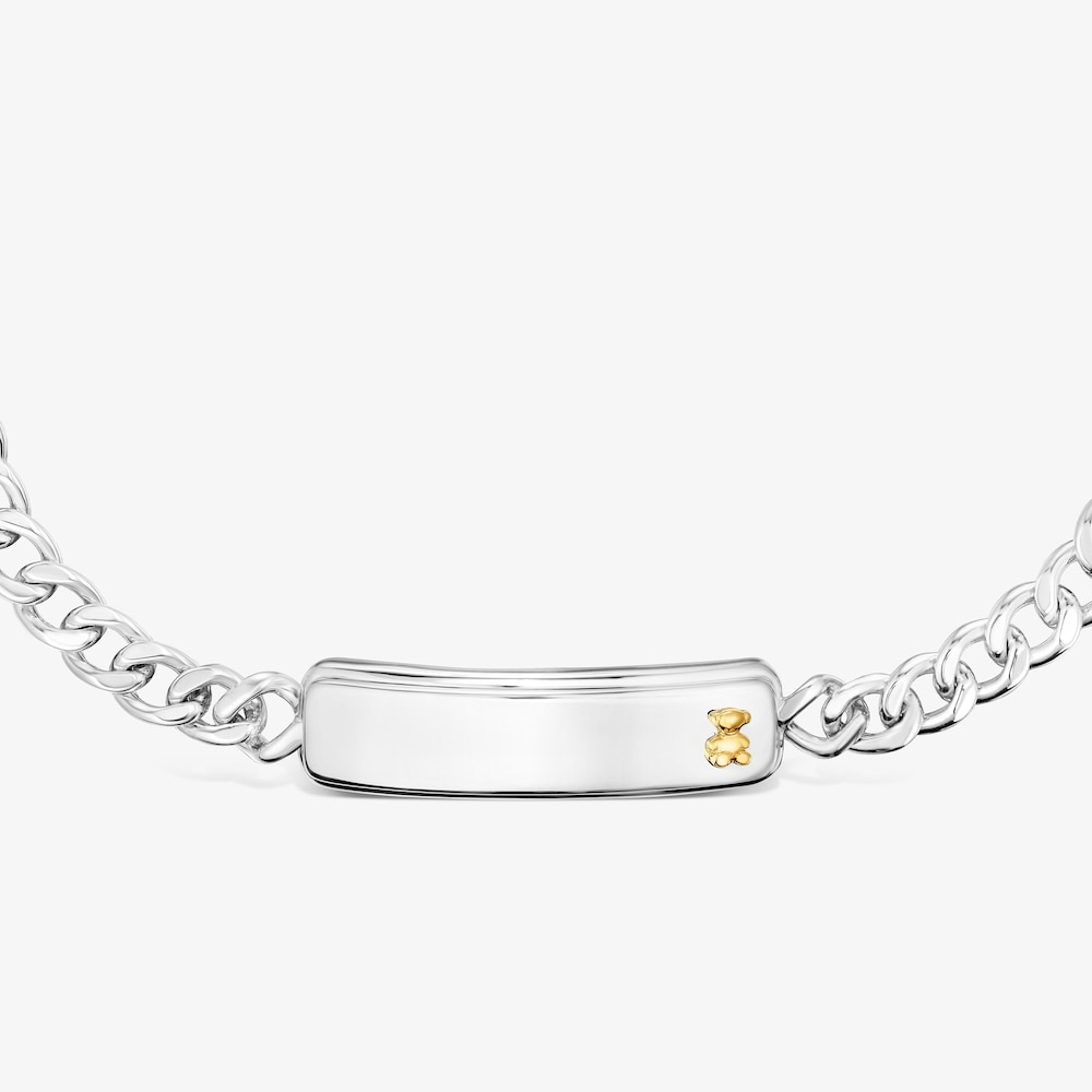 Dvoubarevn&yacute; řet&iacute;zkov&yacute; N&aacute;ramek s&nbsp;motivem medv&iacute;dka TOUS Man