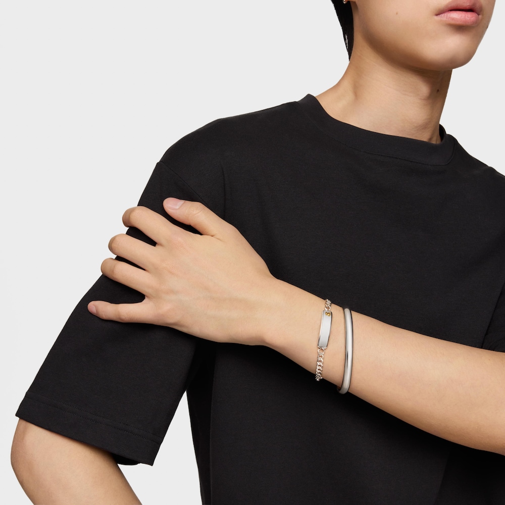 Dvoubarevn&yacute; řet&iacute;zkov&yacute; N&aacute;ramek s&nbsp;motivem medv&iacute;dka TOUS Man