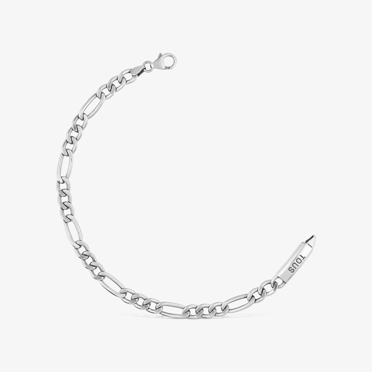 Tous - Pulsera Cadena Barbada De Plata Tous Man - Plateado