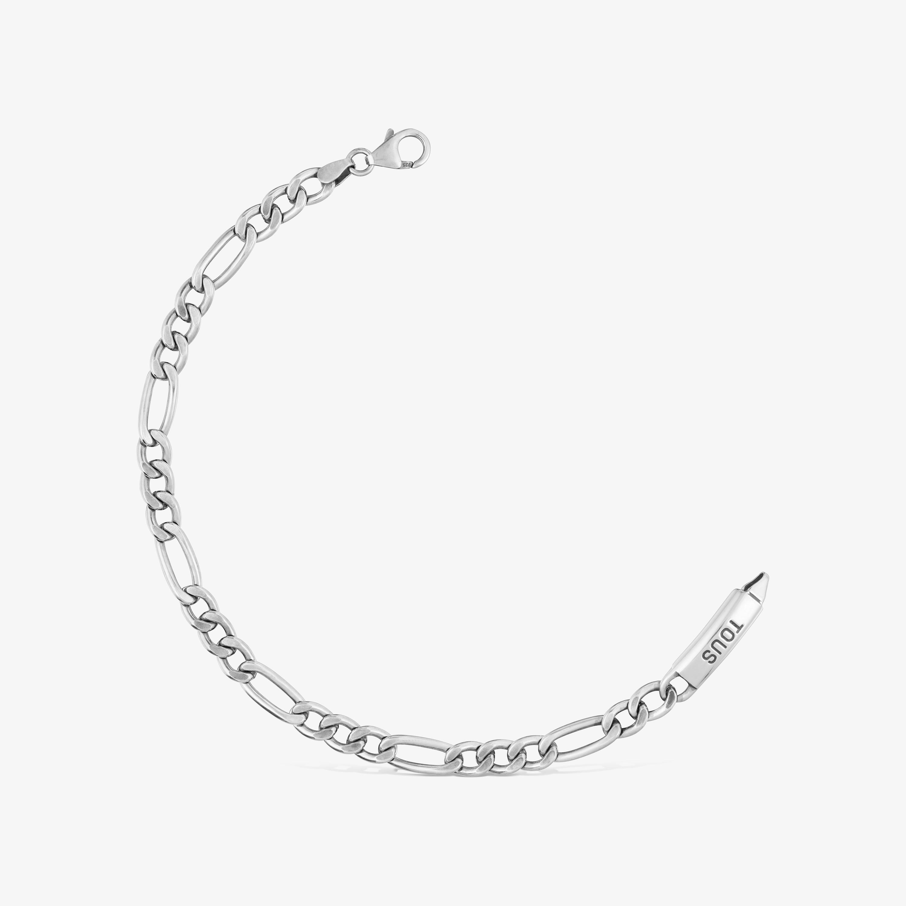 Silver curb-chain Bracelet TOUS Man
