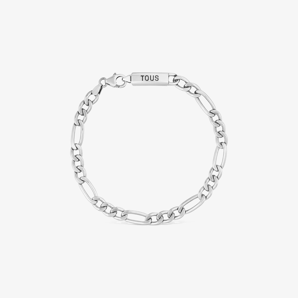 Silver curb-chain Bracelet TOUS Man