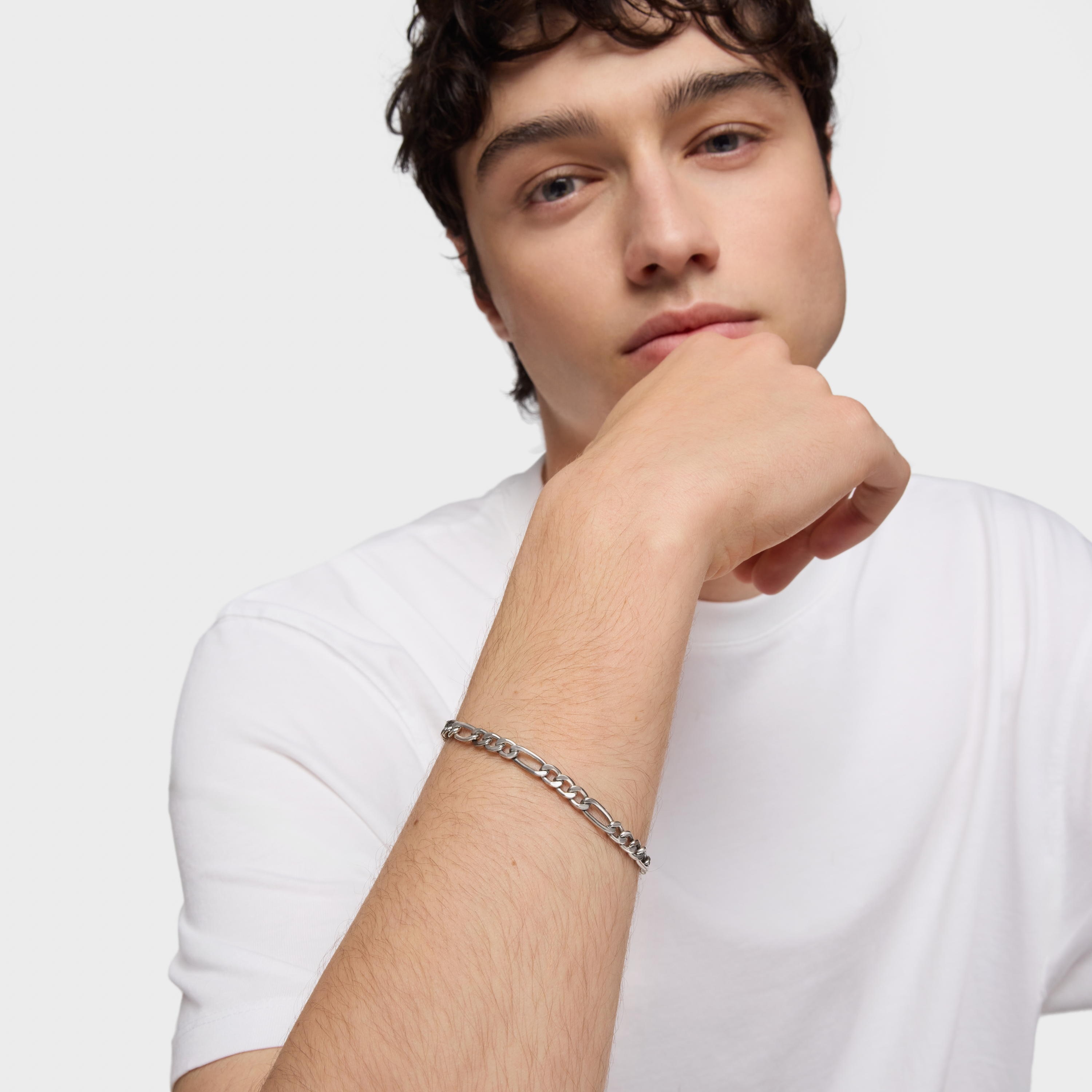 Pulsera cadena barbada de plata TOUS Man