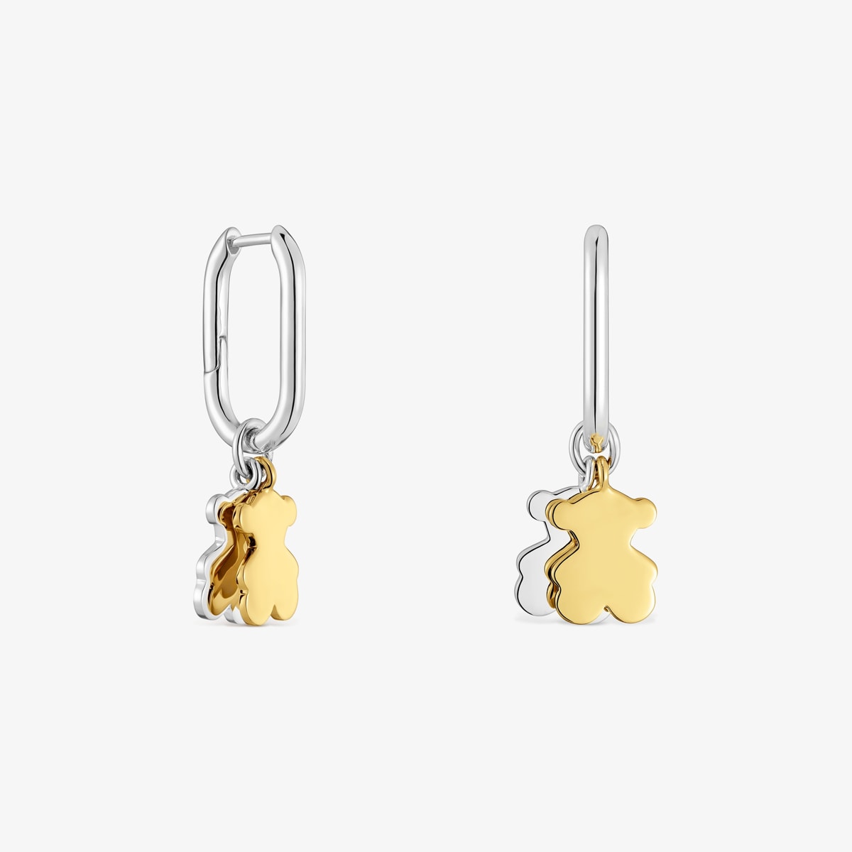 Tous - Pendientes De Aro Pequeños Motivo Oso Bicolor Sweet Dolls - Bicolor