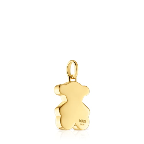 Small 16mm 18kt gold plating over silver bear Pendant Sweet Dolls