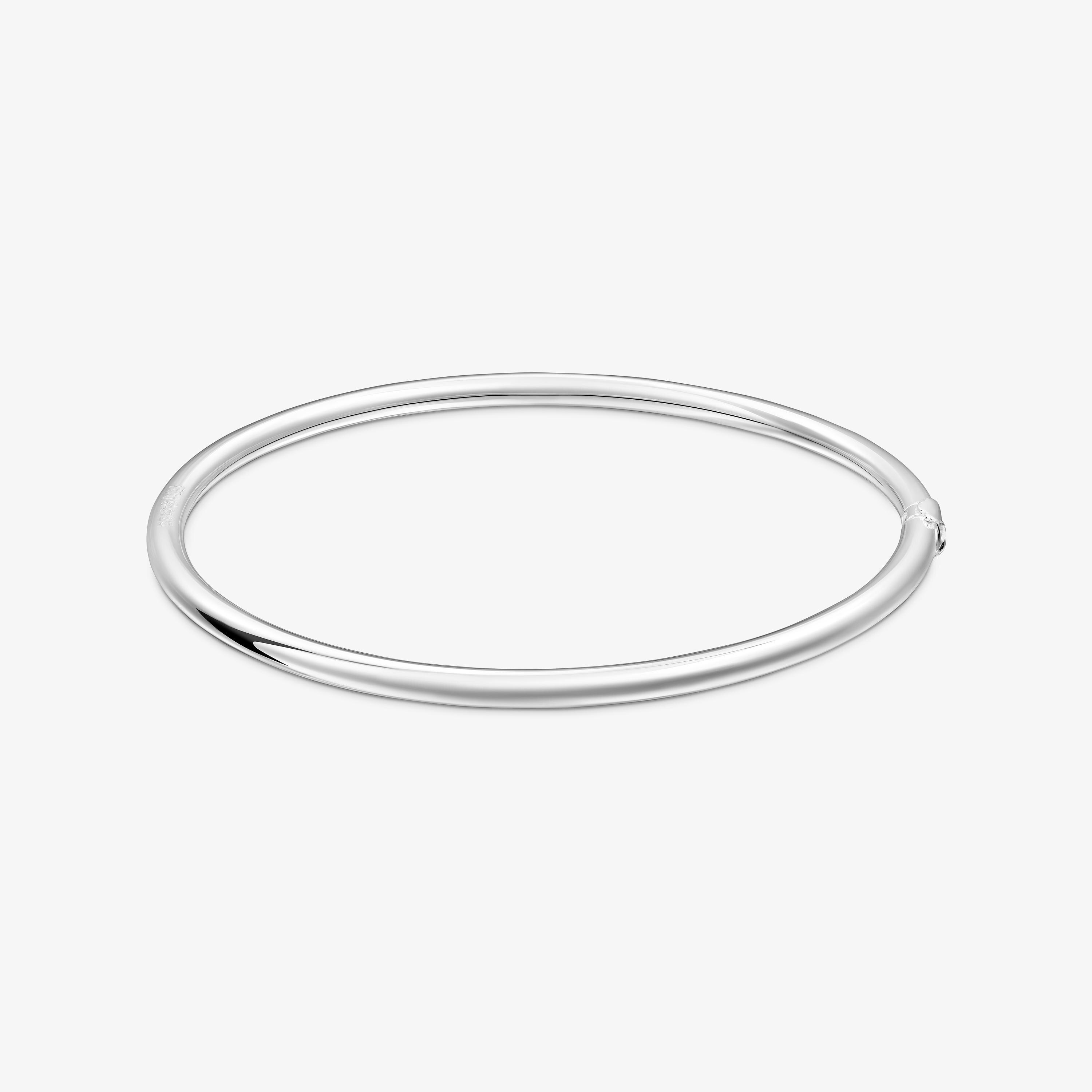 Silver closed Bangle Hold