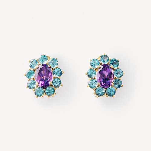 Gold earrings with amethyst and apatite TOUS ATELIER