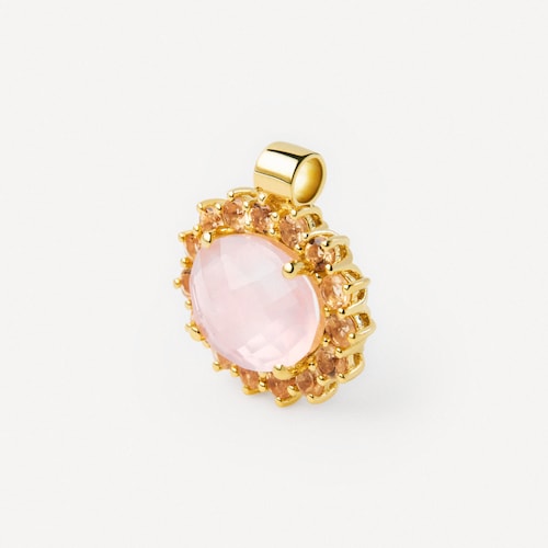 Gold pendant with rose quartz and citrine TOUS ATELIER