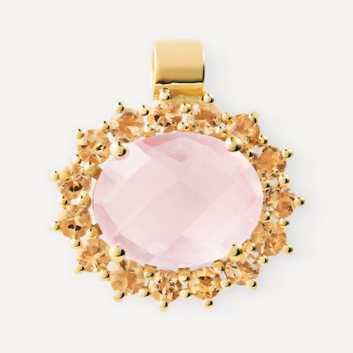 Gold pendant with rose quartz and citrine TOUS ATELIER