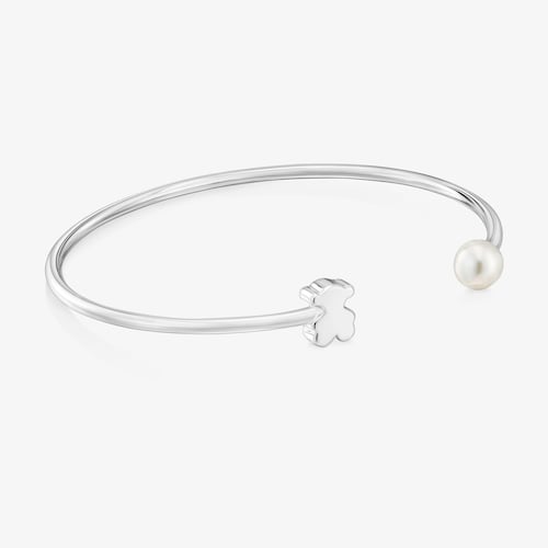 Bracelet manchette en argent avec perle de culture Sweet Dolls