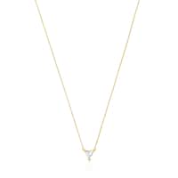Short gold Necklace with lab-grown diamond Garden Of Love LGD