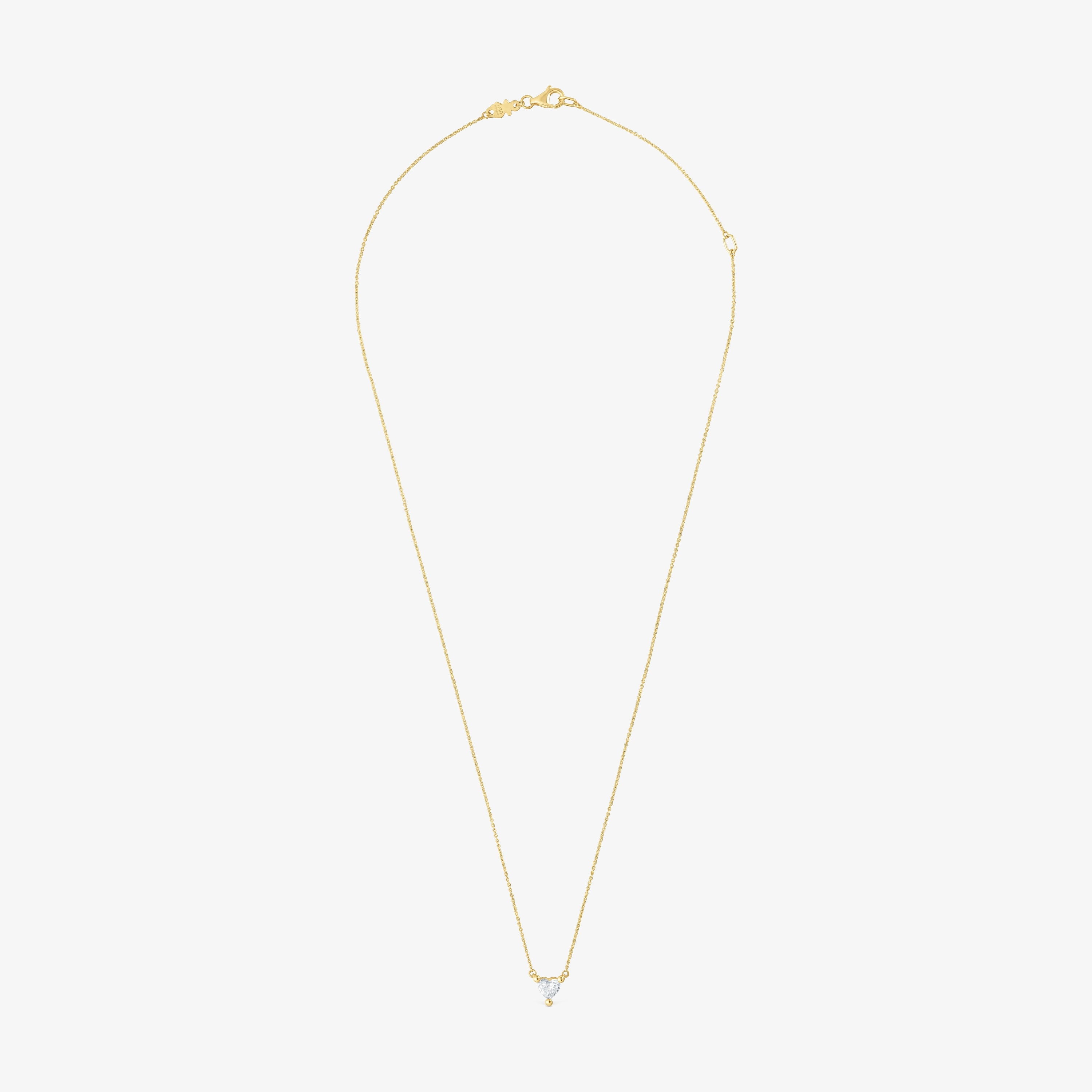 Short 18K solid gold Necklace with lab-grown diamond Garden Of Love LGD