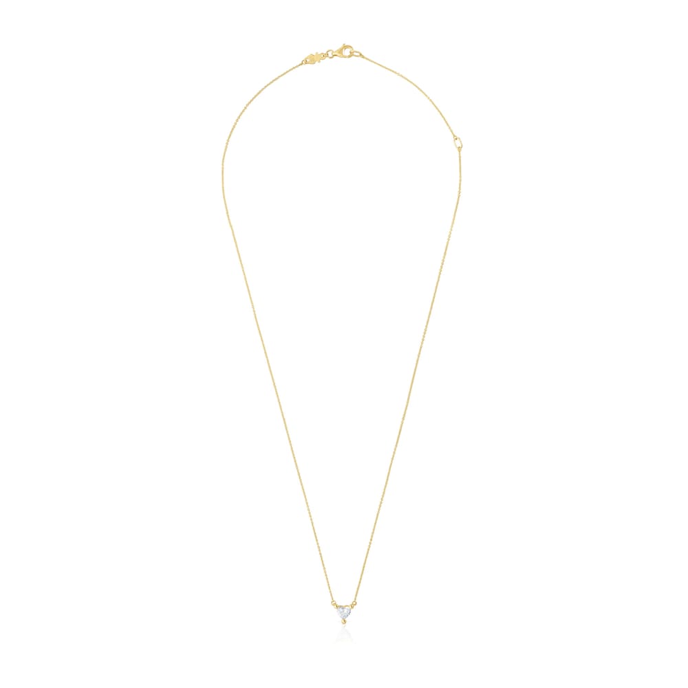Short gold Necklace with lab-grown diamond Garden Of Love LGD