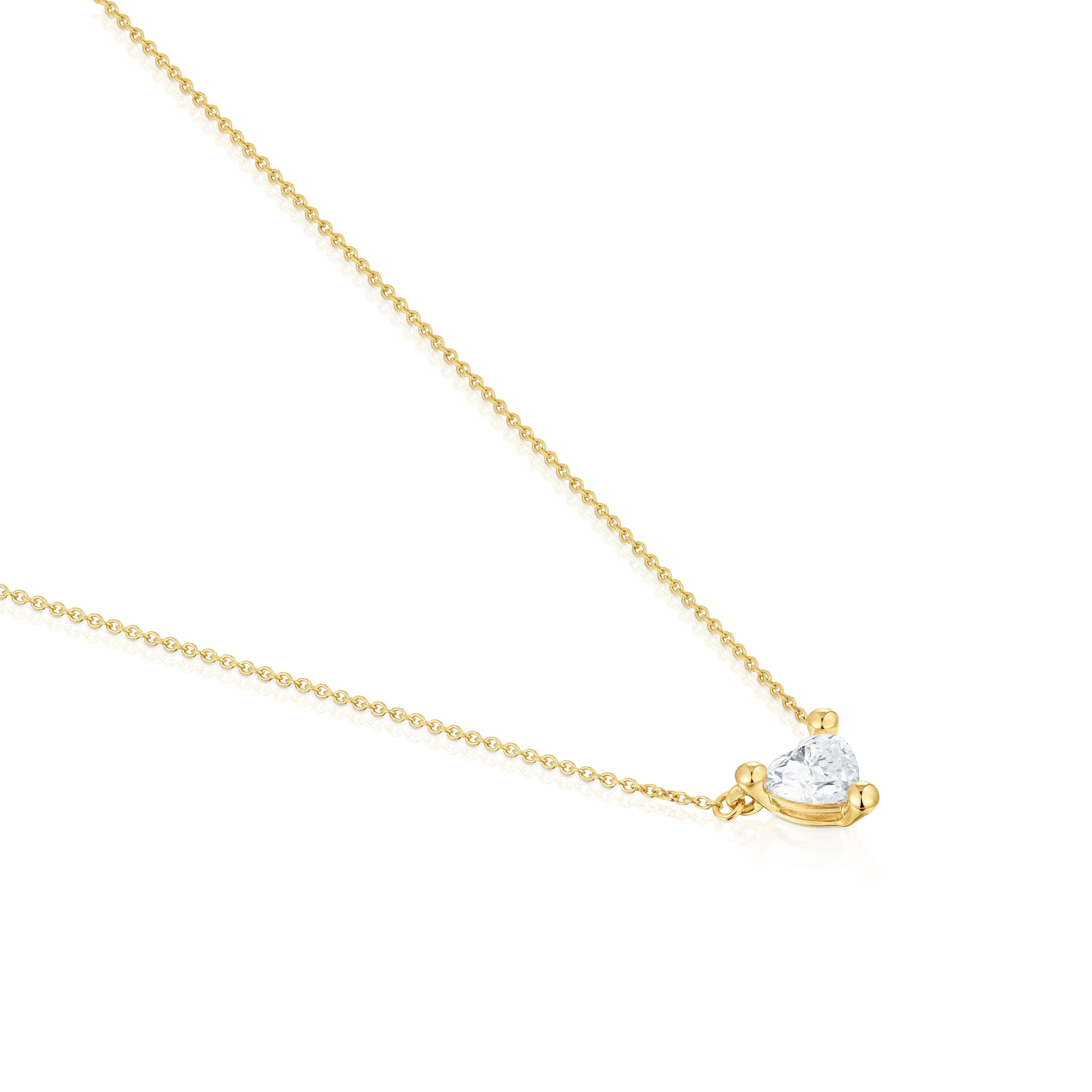 Collar corto de oro con diamante creado en laboratorio Garden Of Love LGD