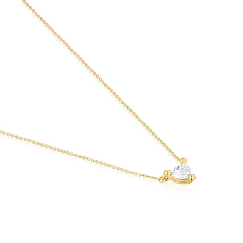 Collar corto de oro con diamante creado en laboratorio Garden Of Love LGD