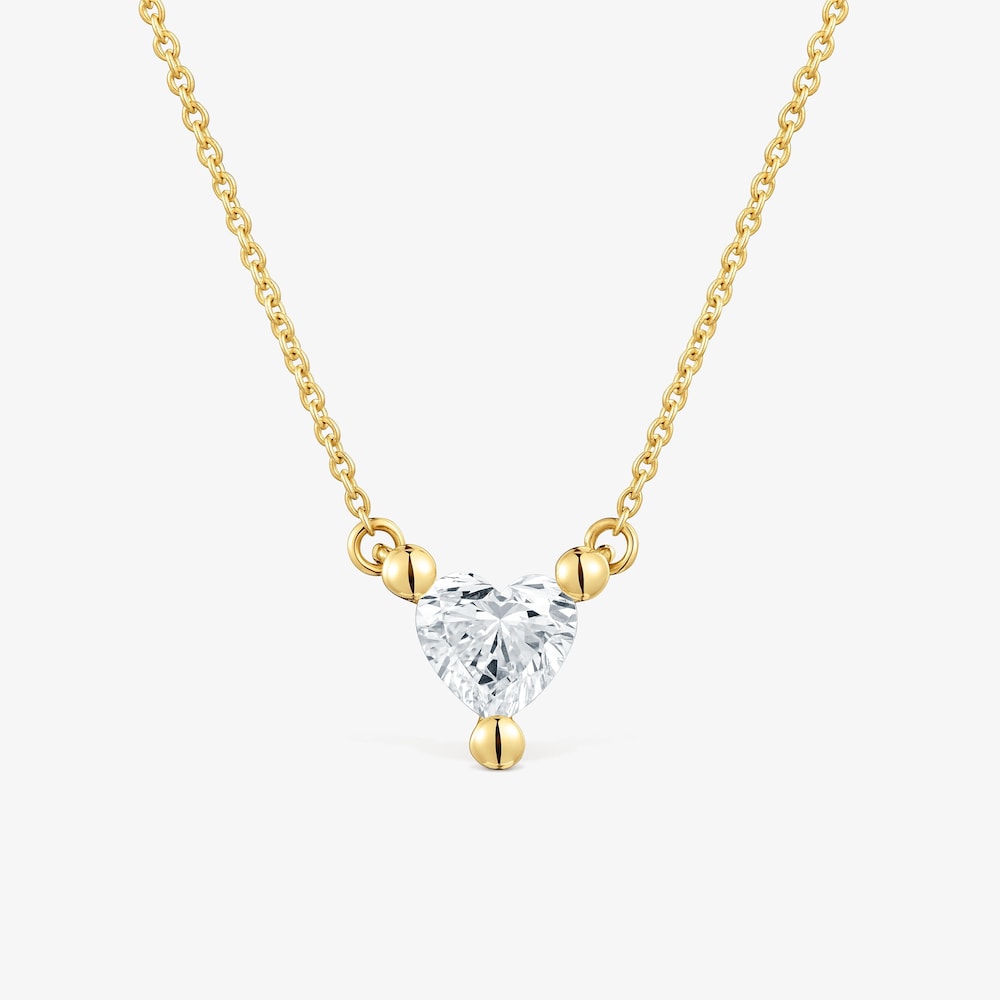 Collier en or avec diamant cr&eacute;&eacute; en laboratoire court Garden Of Love LGD